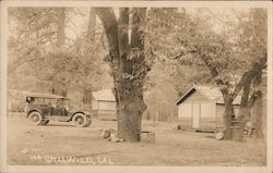 Camp Scene, Touring Car Postcard