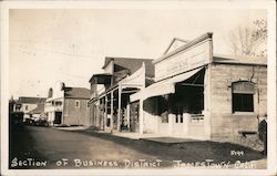 Section of Business District Postcard