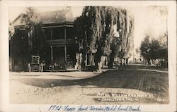 Hotel on Willow and Main Street Postcard