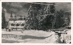 Wintertime at Long Barn Lodge Postcard