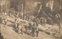 Ruins of Los Angeles Times Bombing Oct. 4, 1910 Postcard