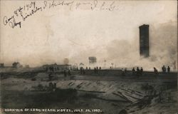 Burning of Long Beach Hotel, July 29, 1907 Postcard