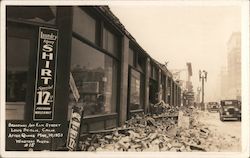 Broadway and Elm Street after quake Mar. 10, 1933 Postcard