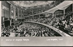 Interior of Angelus Temple Postcard