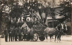 Firemen, Parade Float Postcard