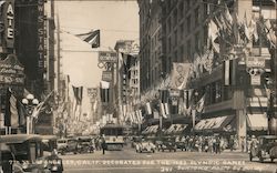 Seventh Street Decorated for the 1932 Olympic Games Postcard