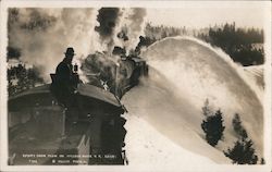 Rotary Snow Plow on McCloud River Railroad Postcard