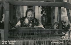 Mama Gravander at Her Loom Postcard