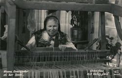 Mama Gravander at Her Loom Mill Valley, CA Lagsdin Photo Postcard Postcard Postcard