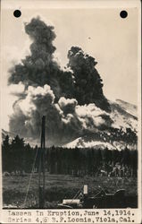 Lassen In Eruption - June 14, 1914 Postcard