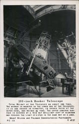100-inch Hooker Telescope at Mount Wison Observatory Mount Wilson, CA Postcard Postcard Postcard