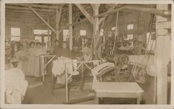 Orange, California 1909 Laundry Interior view of women laborers. Postcard