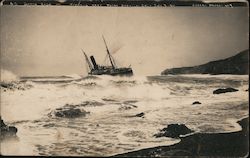 Wreck of Pacific Coast Line Steamer Santa Rosa - 1911 Point Arguello Postcard