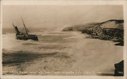 Wreck of Steamer Santa Rosa - July 7, 1911, Point Arguello Postcard