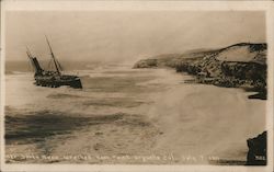 Wreck of Steamer Santa Rosa - July 7, 1911, Point Arguello Arlight, CA Postcard Postcard Postcard