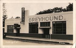 Greyhound Depot Postcard