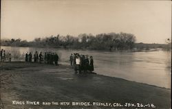 Kings River and the New Bridge Reedley, CA Postcard Postcard Postcard