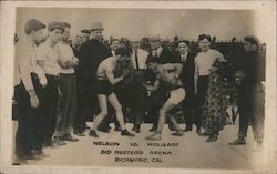 Nelson Vs. Wolgast, Sid Hester's Arena Richmond, CA Boxing Postcard Postcard Postcard