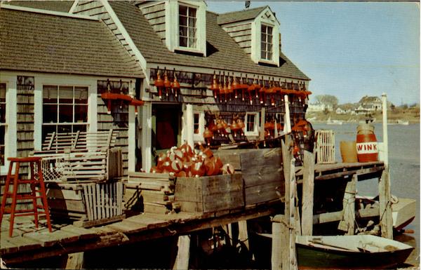 One Of The Numerous Colorful Maine Lobstermen's Shacks Scenic