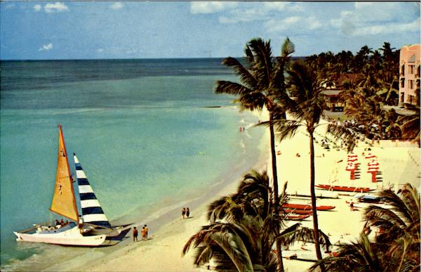 Waikiki Beach On The Island Of Oahu Hawaii