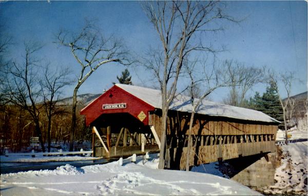 Jackson Covered Bridge In Winter New Hampshire