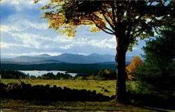 Autumn Symphony, Lake Kezar Center Lovell, ME Postcard Postcard