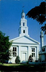 A Cape Cod Church With Christopher Wren Tower Massachusetts Postcard Postcard