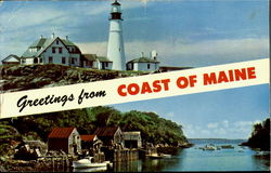 Greetings From Coast Of Maine Postcard