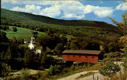 Old Covered Wood Bridge Postcard