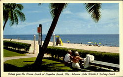 Palm Face The Ocean Beach Boynton Beach, FL Postcard Postcard