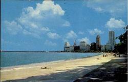 Skyline View Of Chicago's Lake Shore Illinois Postcard Postcard