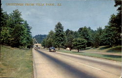 Greetings From Villa Park Postcard
