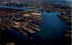 Aerial View Of Boston Harbor Massachusetts Postcard Postcard