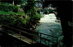 Falls On The Otter Tail River Fergus Falls, MN Postcard Postcard