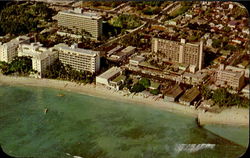 Waikiki Beach And Hotels Postcard