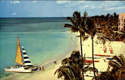 Waikiki Beach On The Island Of Oahu Postcard