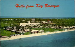 Hello From Key Biscayne Florida Postcard Postcard