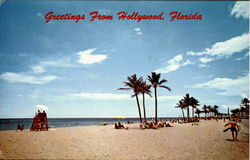 Greetings From Hollywood Florida Postcard Postcard