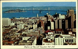 Skyline Of City And Bay From Nob Hill Postcard