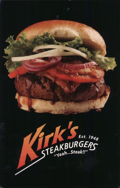 Kirk's Steakburgers Yeah...Steak!! est. 1948 Cupertino California