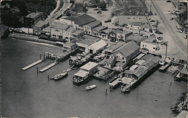 Aerial view of Tiburon, CA marina California