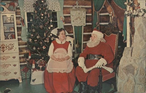 Santa and Mrs. Claus at home in Santa's Village Santa Cruz California