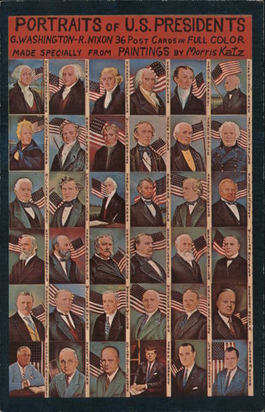 Portraits of U.S. Presidents from paintings by Morris Katz