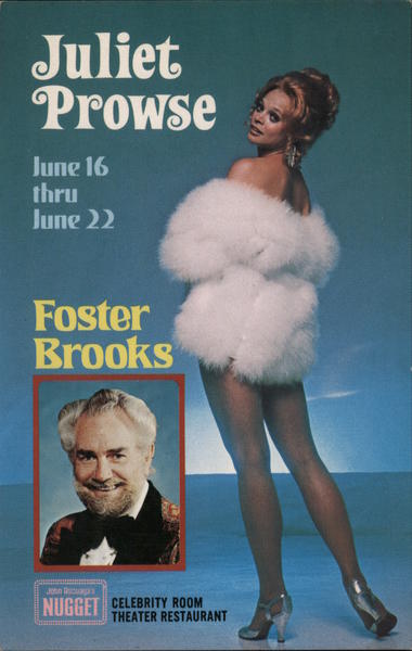 Juliet Prowse and Foster Brooks at the Celebrity Room Theater Restaurant