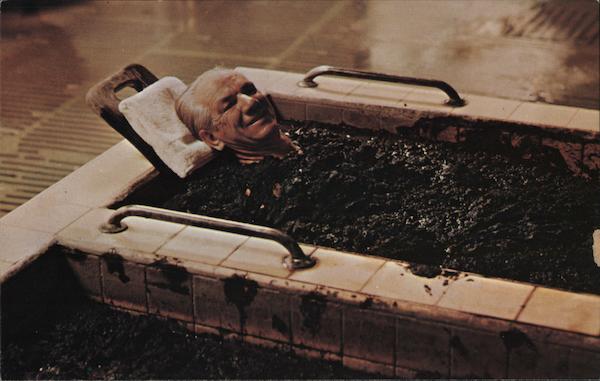 Taking a Mud Bath at Dr. Wilkinson's Hot Springs Calistoga California