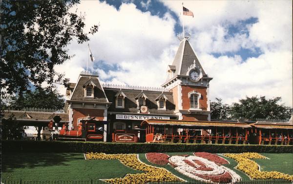 Main street station and train Disneyland U.S.A. Anaheim California