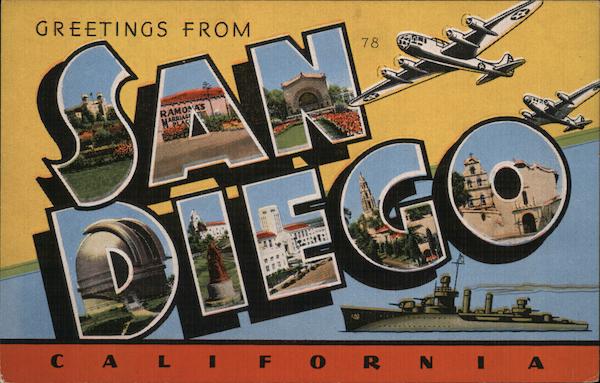 Greetings from San Diego California