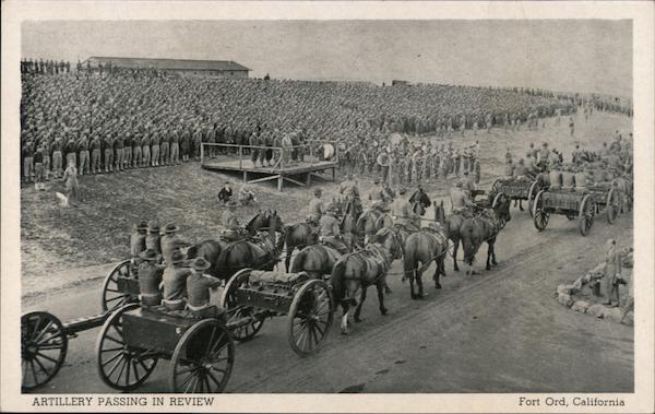 Artillery Passing in Review Fort Ord California