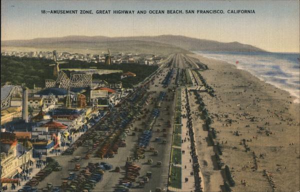 Amusement Zone, Great Highway and Ocean Beach San Francisco California