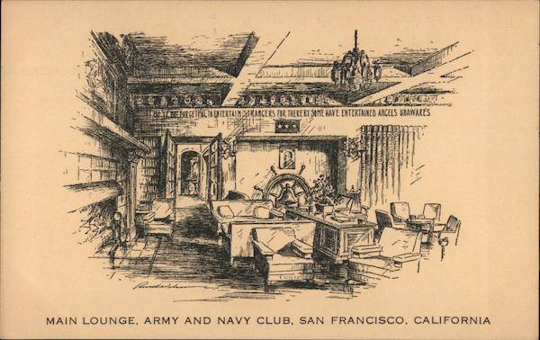 Main Lounge, Army and Navvy Club San Francisco California